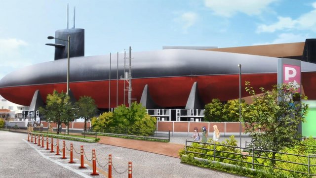 Museum displaying giant warships